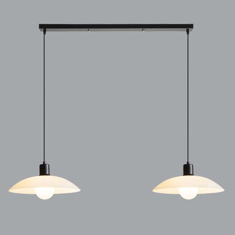 Minimalistisk Pendellampe i Hvidglas
