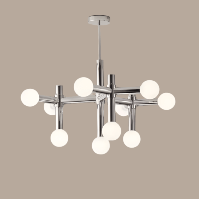 Moderne loft glas kugle lysekrone - 80cm