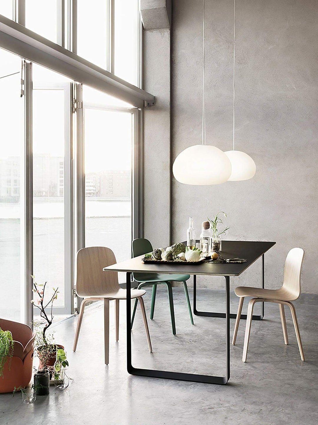 Moderne glas pendellampe til hyggelig belysning