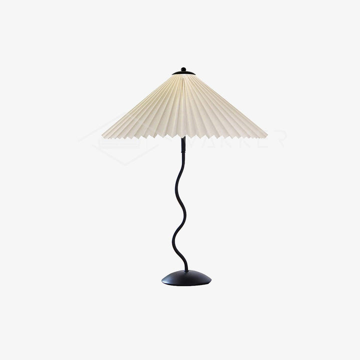 Moderne bølget desigbordlampe i metal
