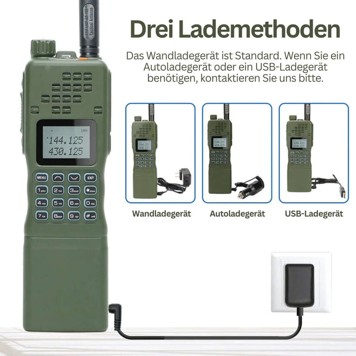 Kompakt Dualband Walkie-Talkie med LCD-Display