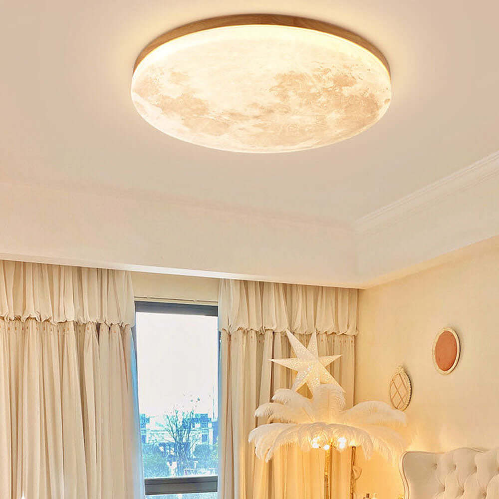 Måneformet LED Loftlampe - Moderne Design