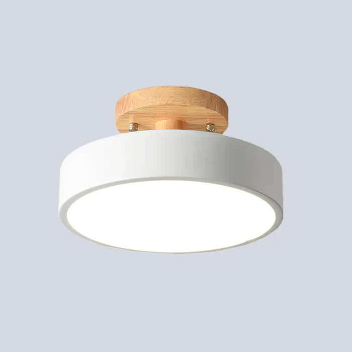 Moderne LED Loft Plafondlampe i Skandinavisk Træ