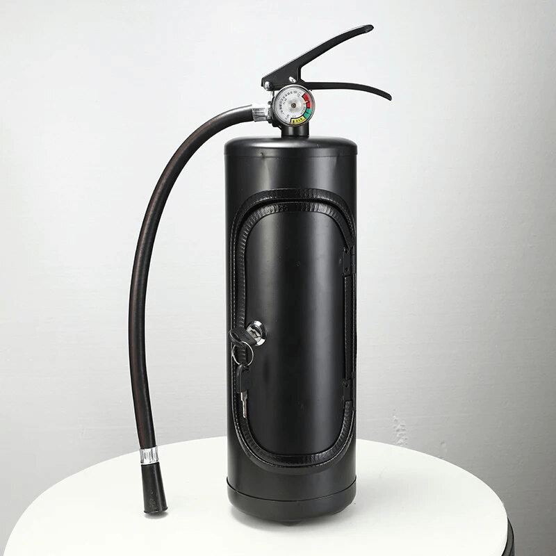 Unik vinholder i brandslukker-design Flamma