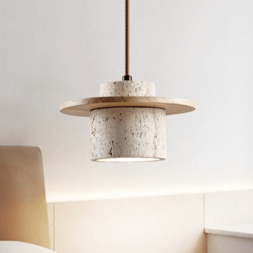 Hængelampe i Travertin Designerlampe