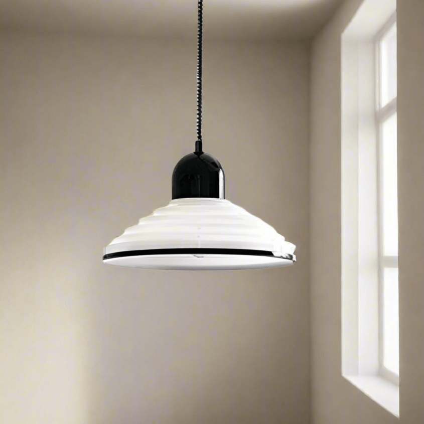 Cremefarvet Glas Pendellampe