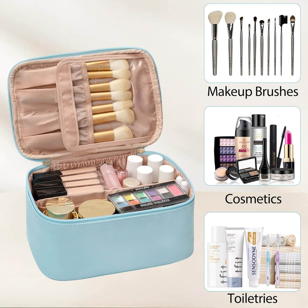 Rejse Make-up Organizer med justerbare rum