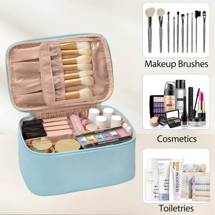 Rejse Make-up Organizer med justerbare rum