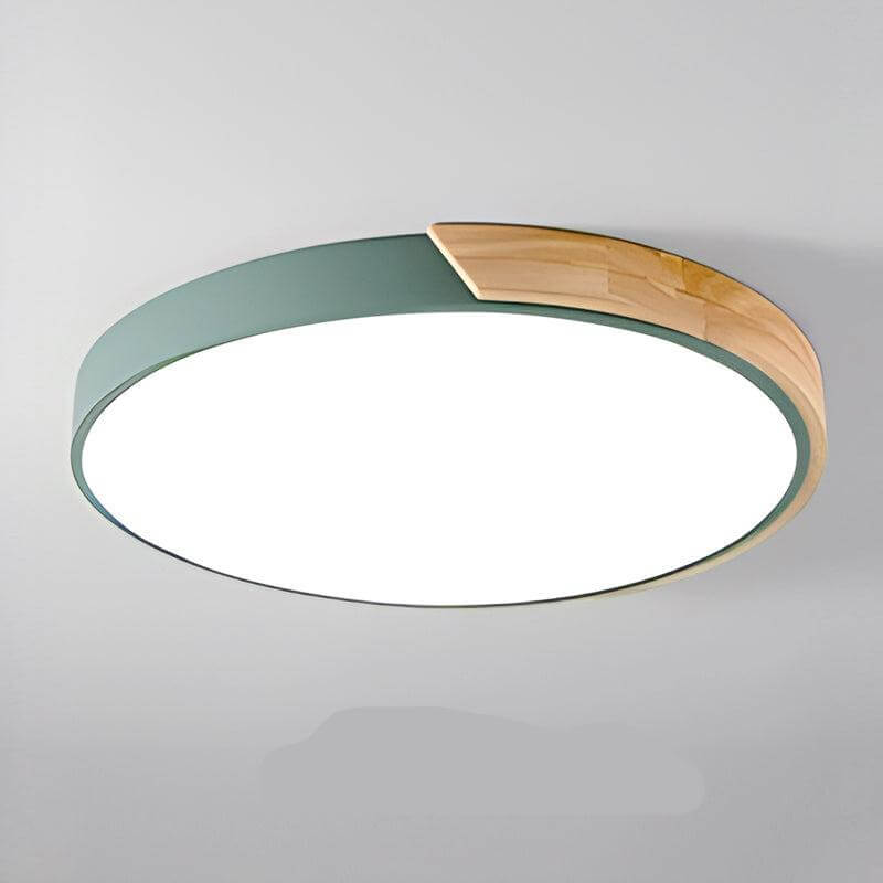 Moderne Rund LED Loft Træloftlampe
