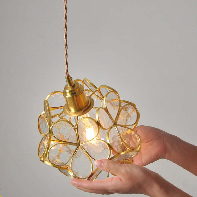 Moderne Nordisk Glas Blomsterpendel Lys