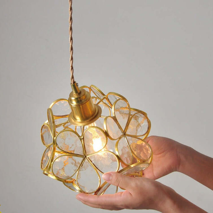 Moderne Nordisk Glas Blomsterpendel Lys