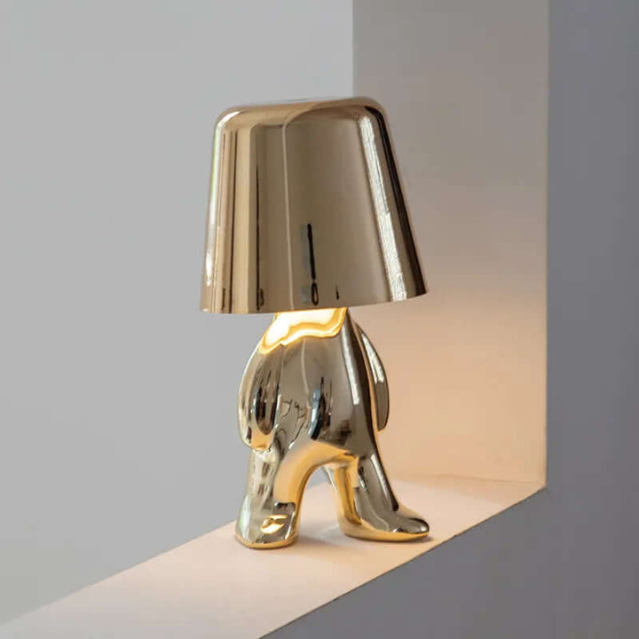 Minimalistisk LED bordlampe med varmhvidt lys