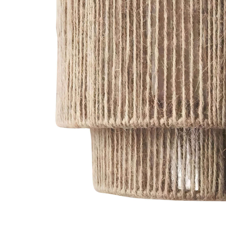 Hængelampe i naturfiber reb - Designerlampe