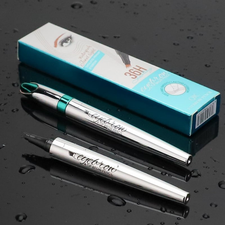 Resultat: Fyldige, definerede 4D-bryn med langtidsholdbar microblading øjenbrynsblyant.