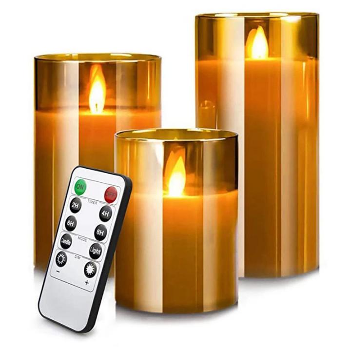 Stilfulde LED-lys i matteret glas, perfekte til hygge og indendørs dekoration; batteridrevet.