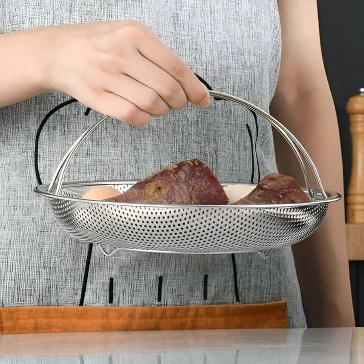 Sammenfoldelig dampkoger i rustfrit stål