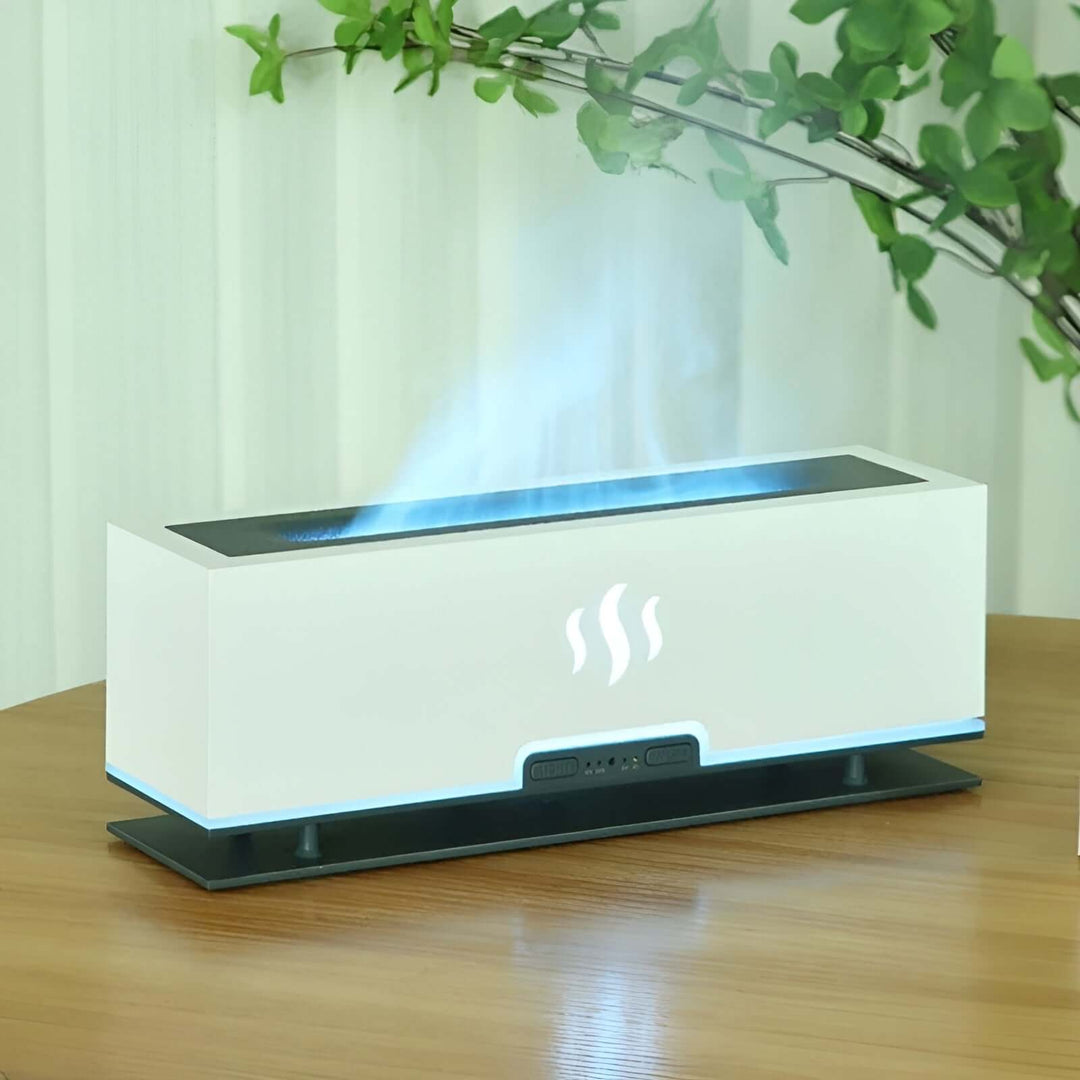 3-i-1 Aroma Diffuser Luftfugter med Flammerlys