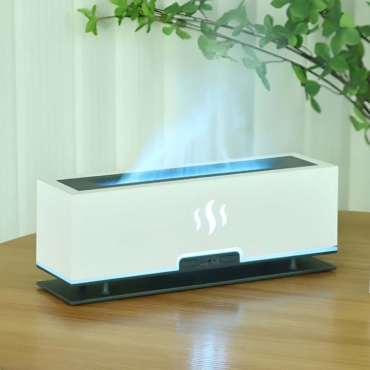 3-i-1 Aroma Diffuser Luftfugter med Flammerlys