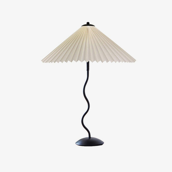 Moderne bølget desigbordlampe i metal