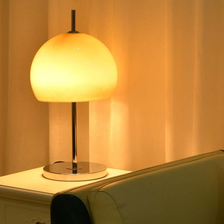 Svamp Design Bordlampe Glas Ravfarvet