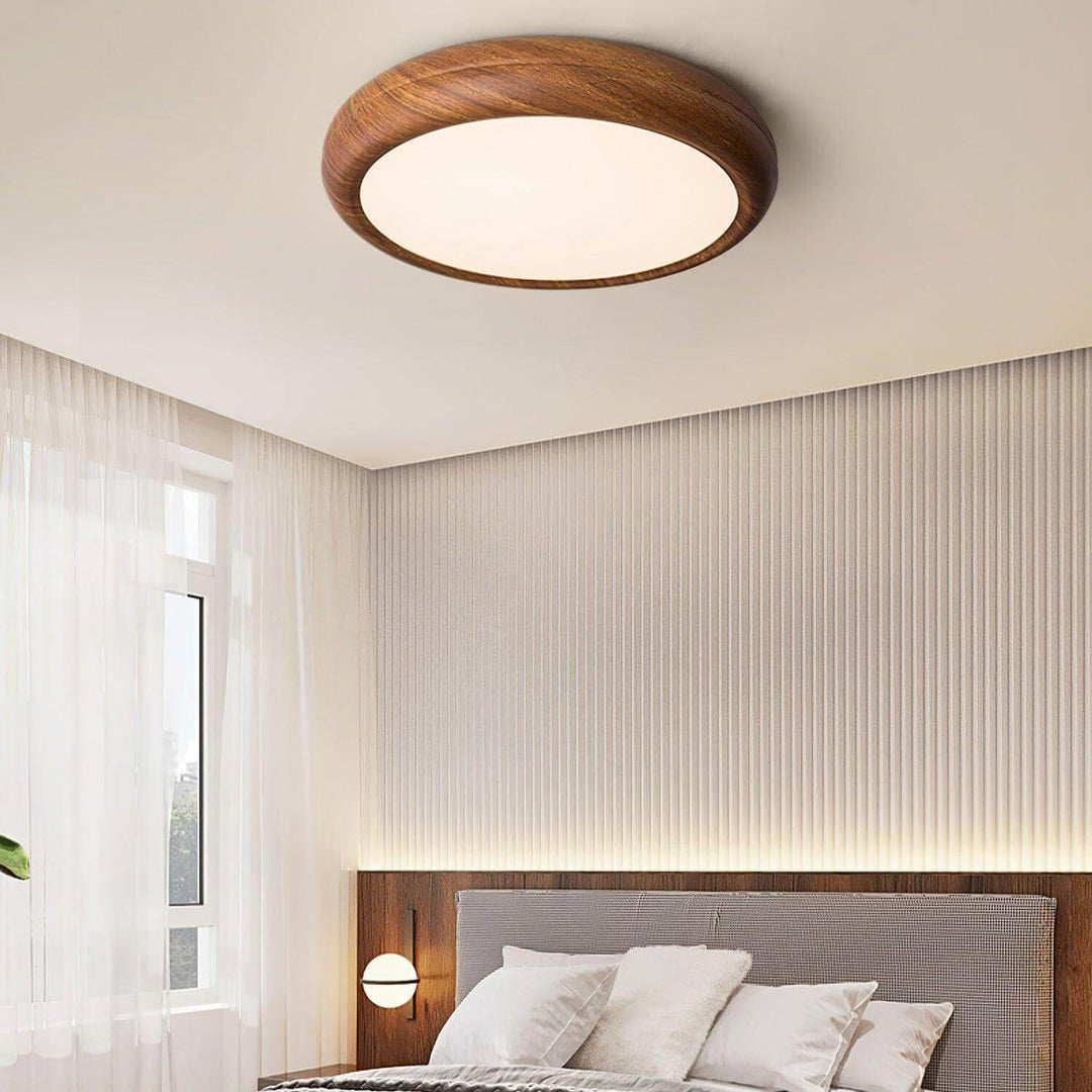 LED Loft Rund Loftlampe i Trælook