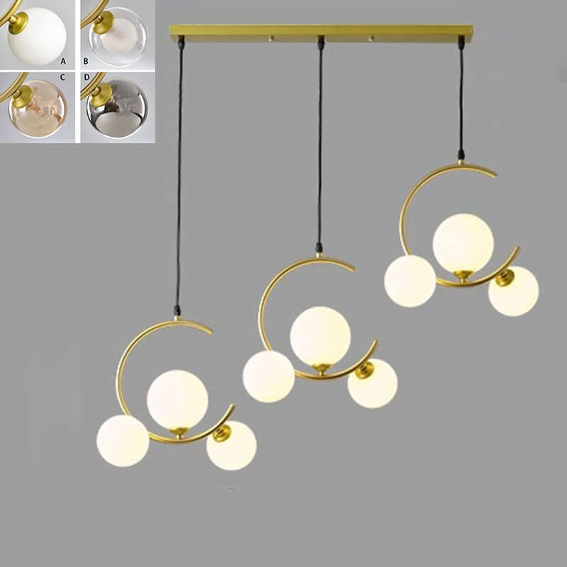 Moderne dæmpbar LED-pendellampe, 3 lyshoveder