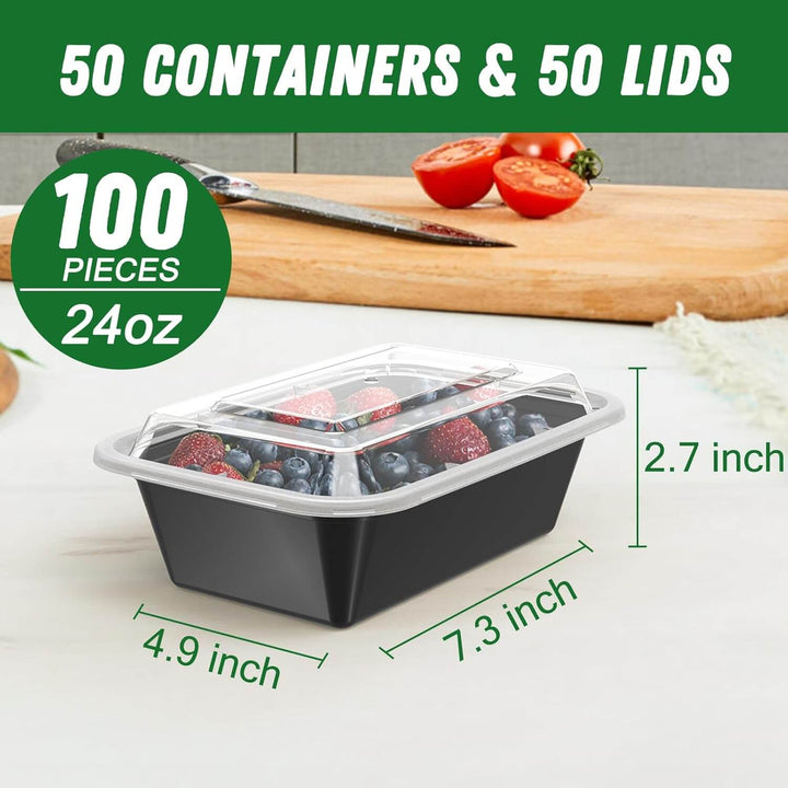 50 Genanvendelige Madforberedelsesbeholdere 700ml