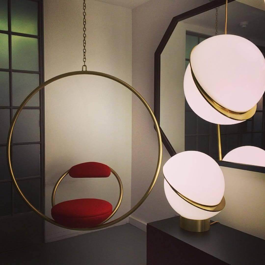 Måneformet Pendellampe i Moderne Design