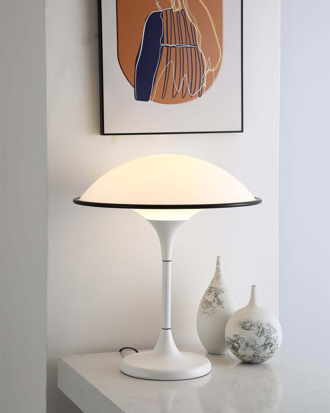 Designer Bordlampe Fontana Sort