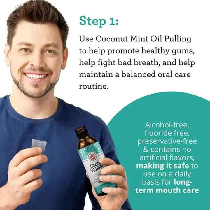 Mundolie med 7 æteriske olier og vitaminer til sund mundpleje