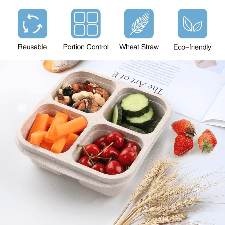 Unisex 4-rums Bento Box Madpakkebeholdere