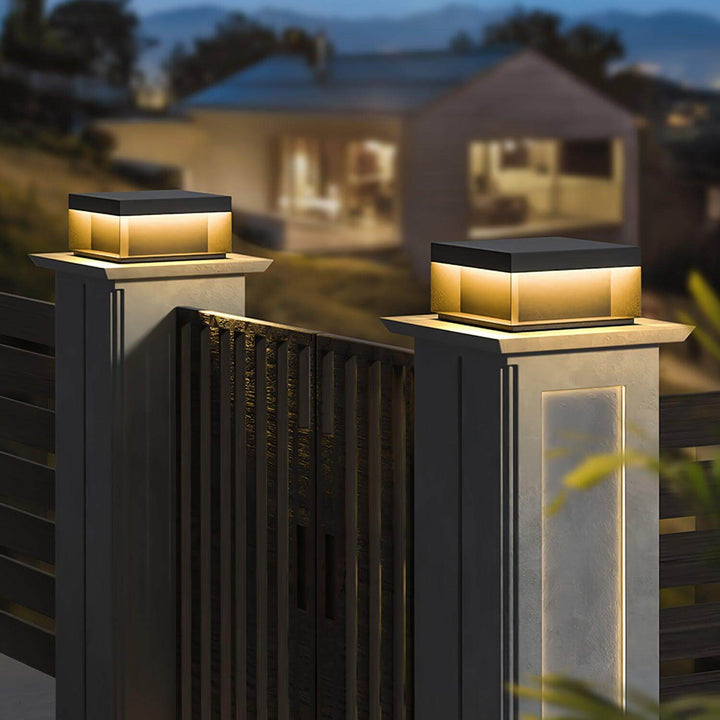 Solar udendørs pullertlampe - vejrbestandig