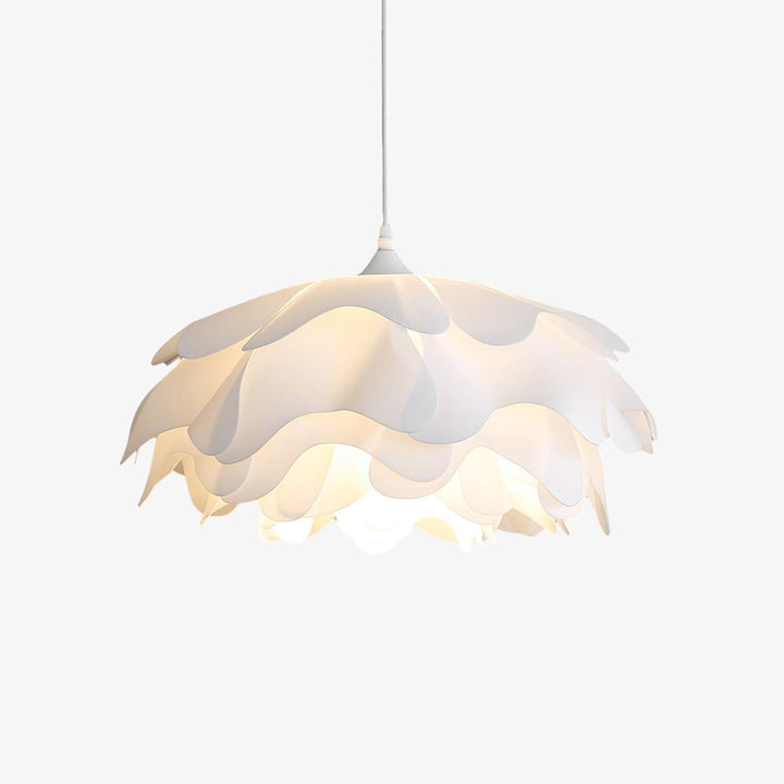 Hvid blomster LED pendellampe