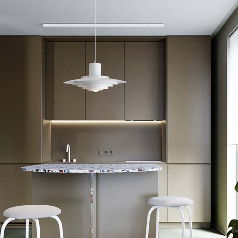 Moderne LED-pendellampe i aluminium
