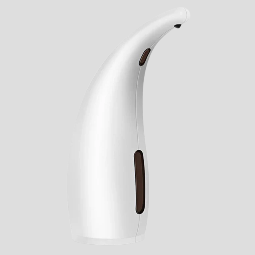 Berøringsfri sæbedispenser i stilrent design. Automatisk sensor for hygiejnisk håndvask i hjem & kontor.