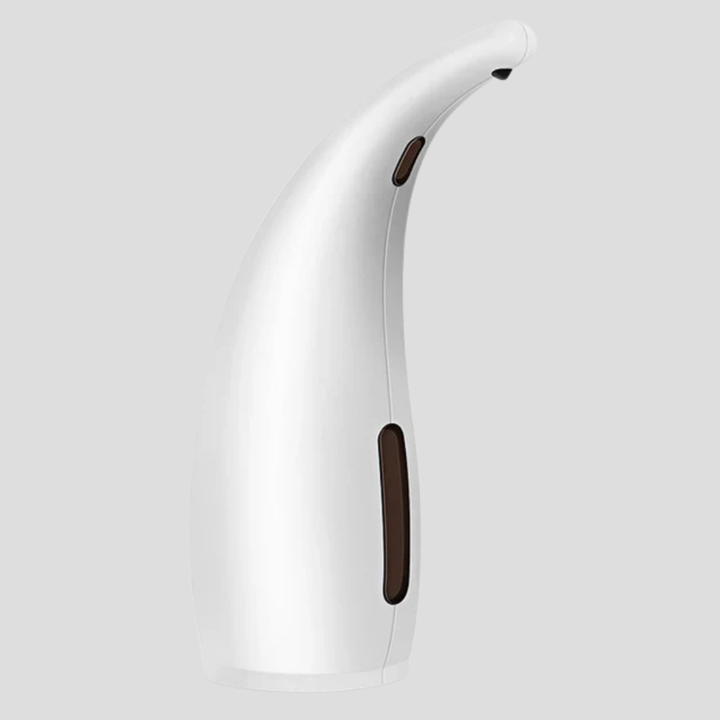 Berøringsfri sæbedispenser i stilrent design. Automatisk sensor for hygiejnisk håndvask i hjem & kontor.