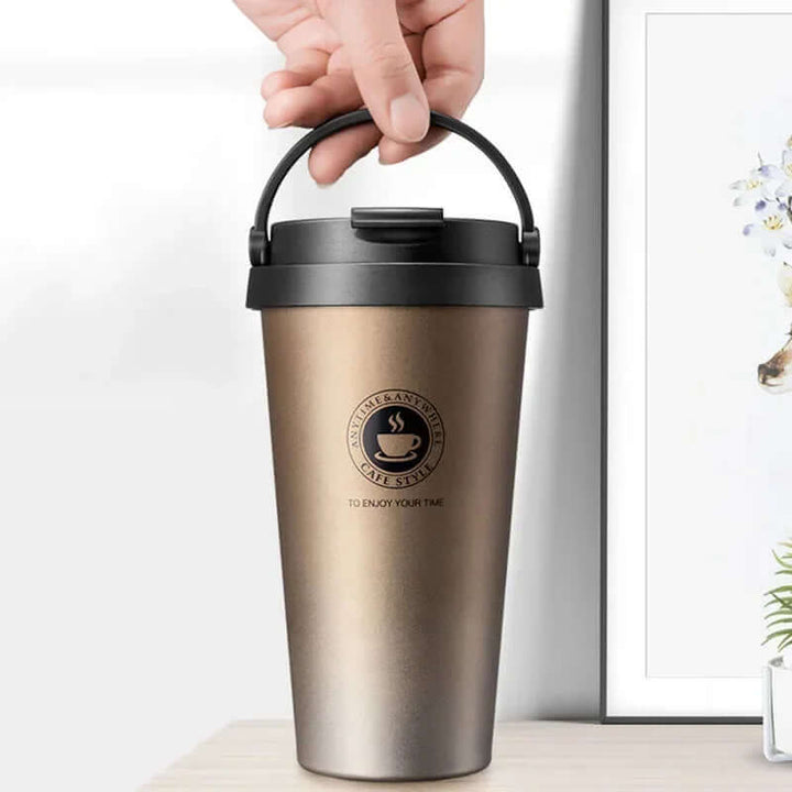 Unisex Isoleret Rejsekop i Rustfrit Stål 500ml