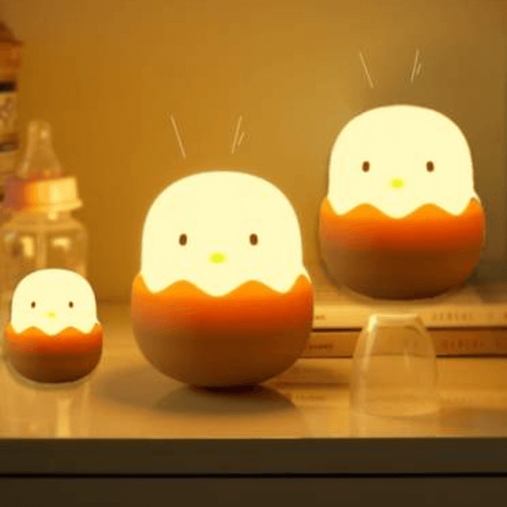 Børne natlampe med kyllingedesign - Beroligende LED-lys