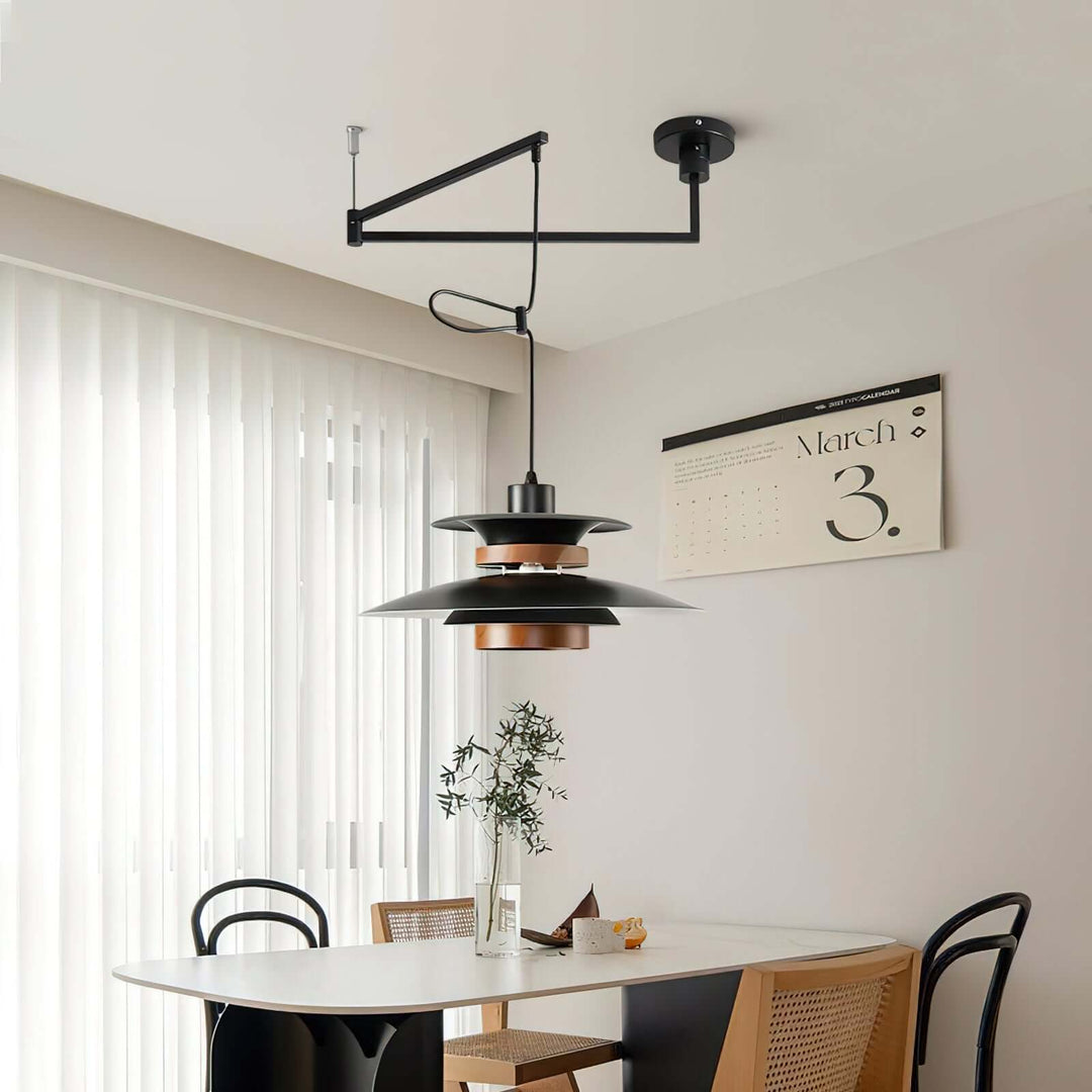 Pendellampe med 4 Skærme - Svingarm Design