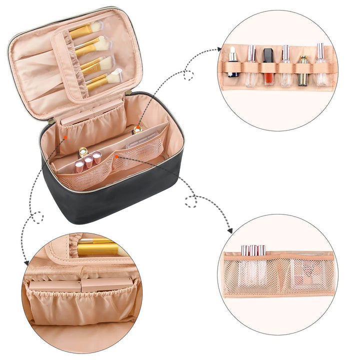 Rejse Make-up Organizer med justerbare rum