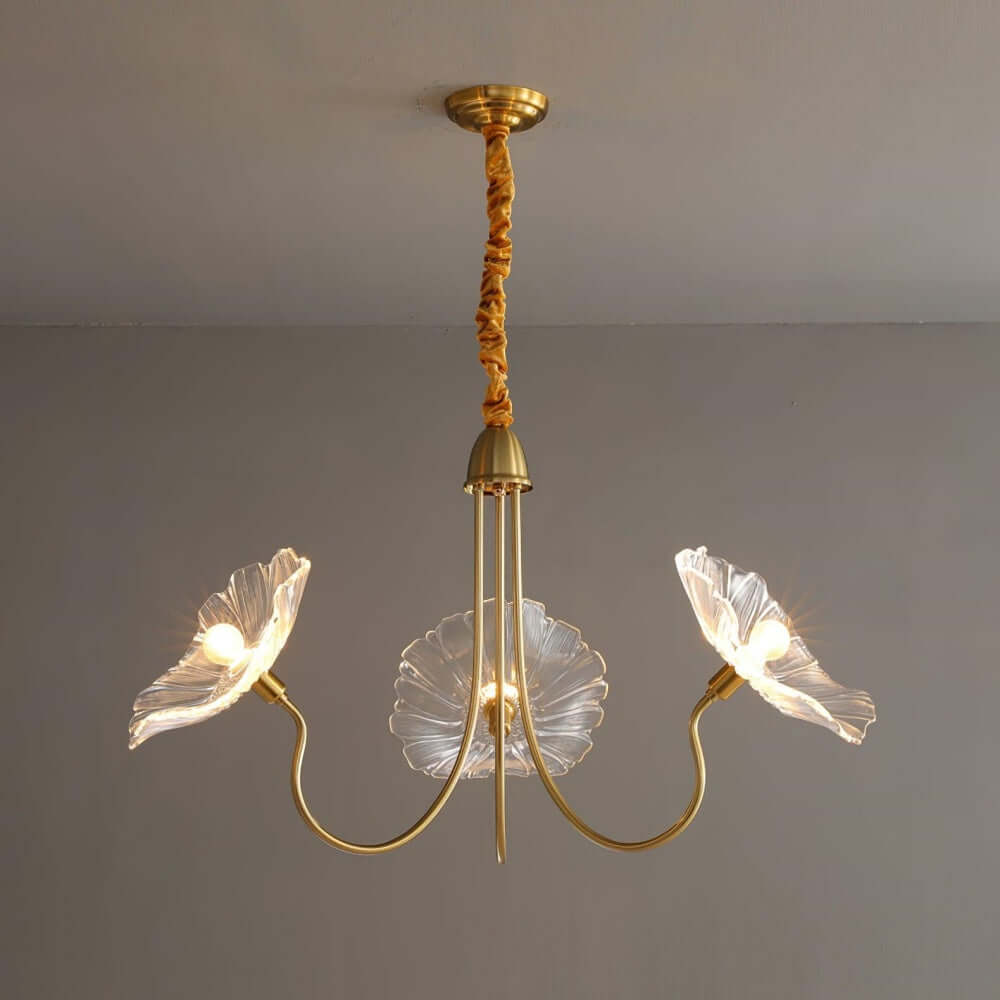 Moderne Glas Lysekrone med Lotusblomst Design