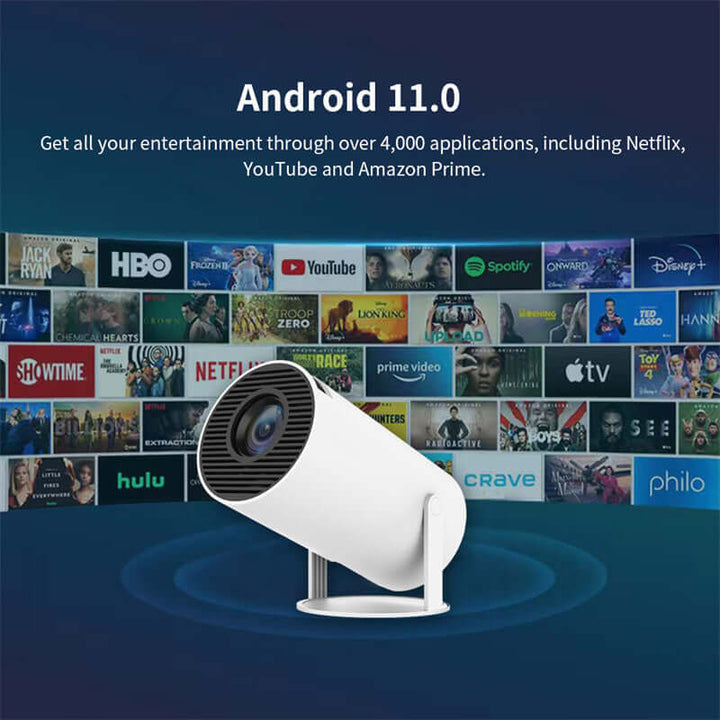 Bærbar 4K Smart Projektor til Hjemmebiograf