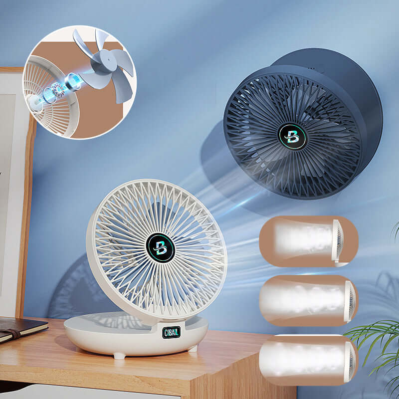 Bærbar foldbar USB-ventilator med 3 hastigheder