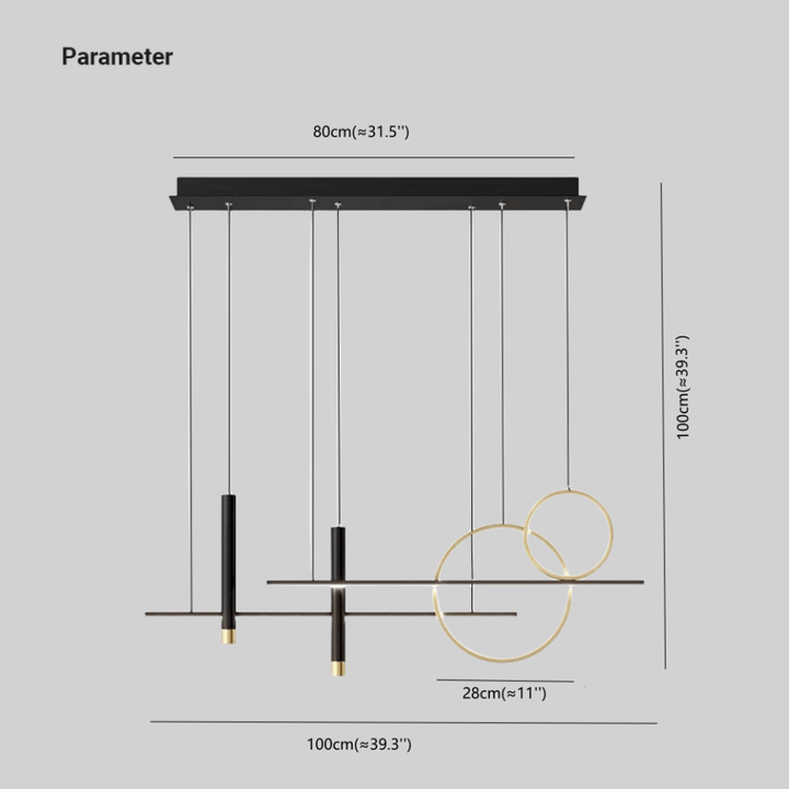 Moderne LED Pendellampe i sort