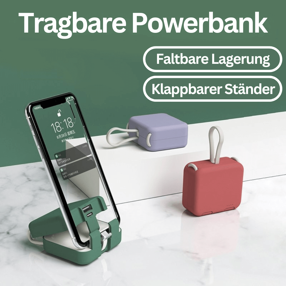 Kompakt sammenfoldelig powerbank 4000mAh