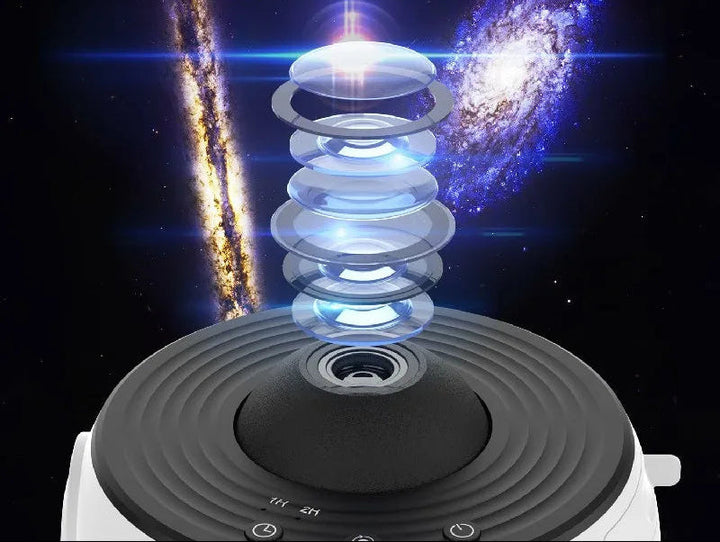 360° roterende stjerneprojektor med HD-effekter skaber magisk stjernehimmel i børneværelse eller soveværelse.