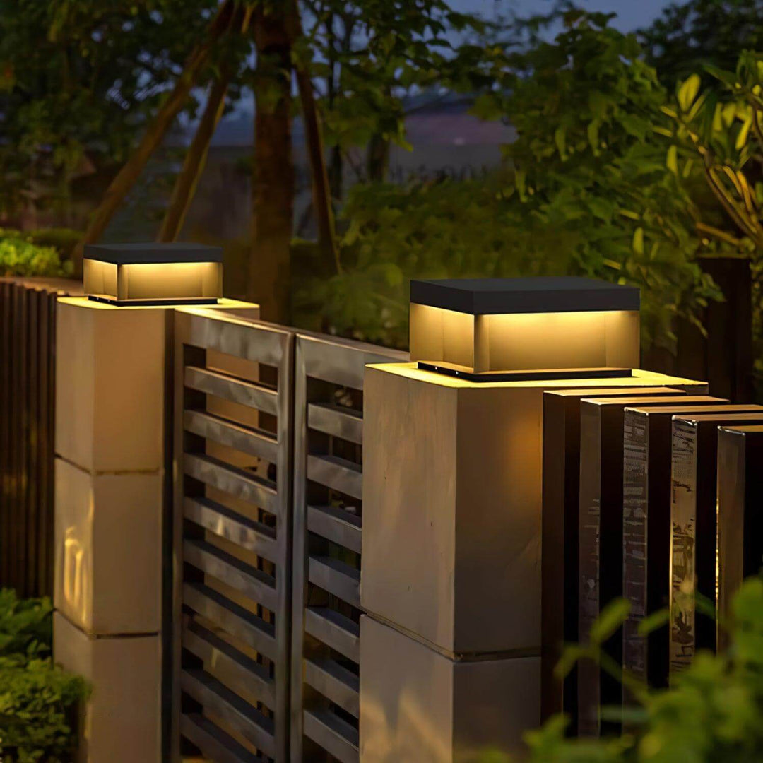 Solar udendørs pullertlampe - vejrbestandig