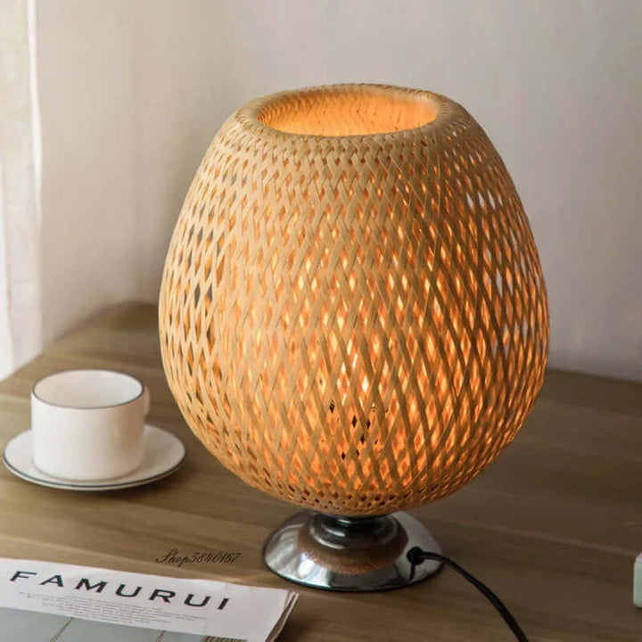 Vintage Bambus Bordlampe