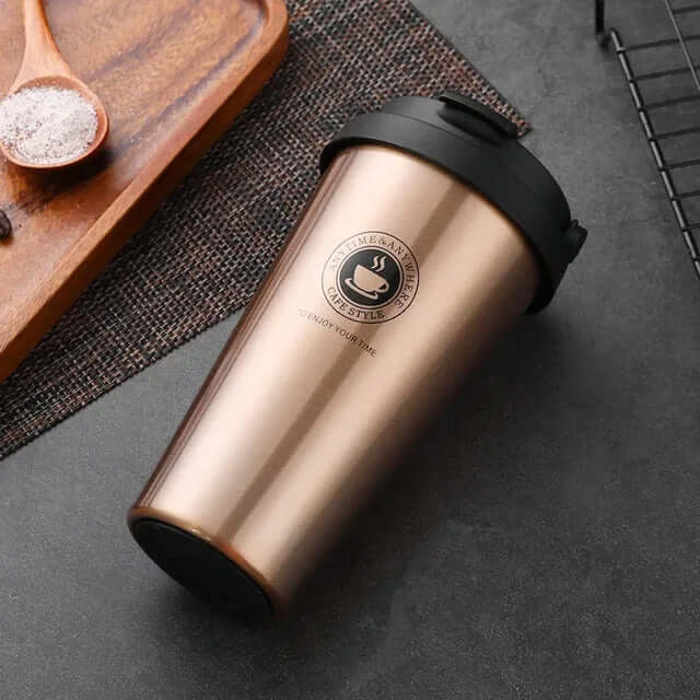 Unisex Isoleret Rejsekop i Rustfrit Stål 500ml