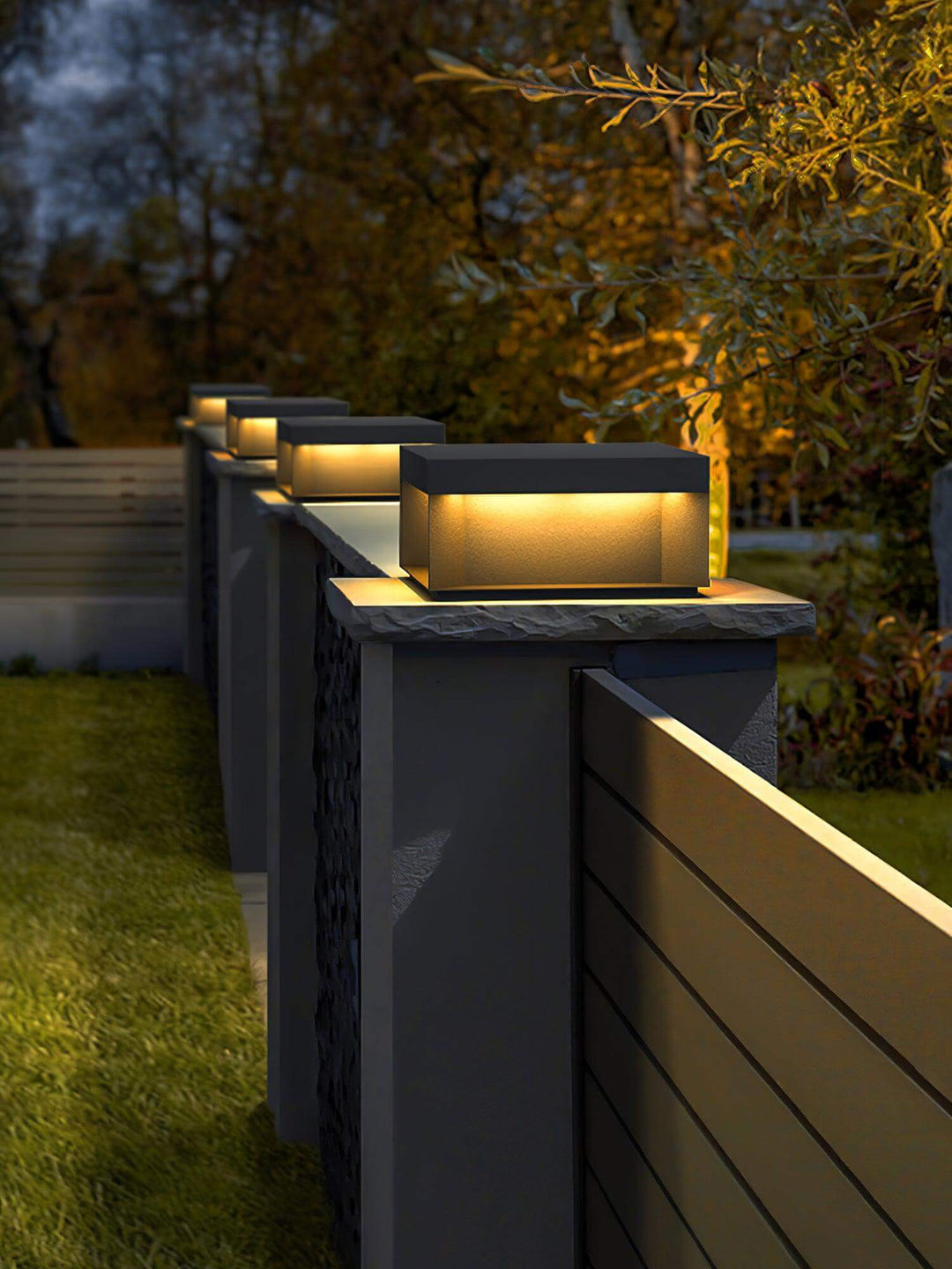 Solar udendørs pullertlampe - vejrbestandig